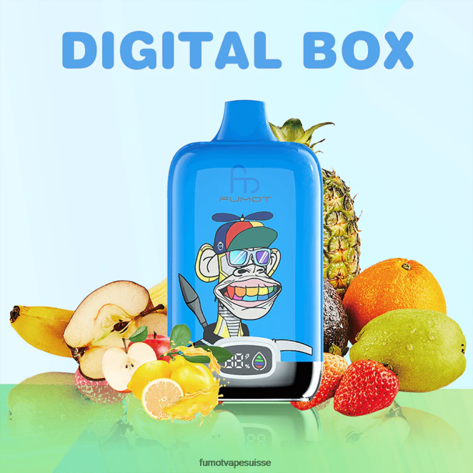 Fumot Digital Box 12000 Pod de vape jetable de 20 ml - (1 pièce) 24LD132 sucette glacée - Fumot Vape