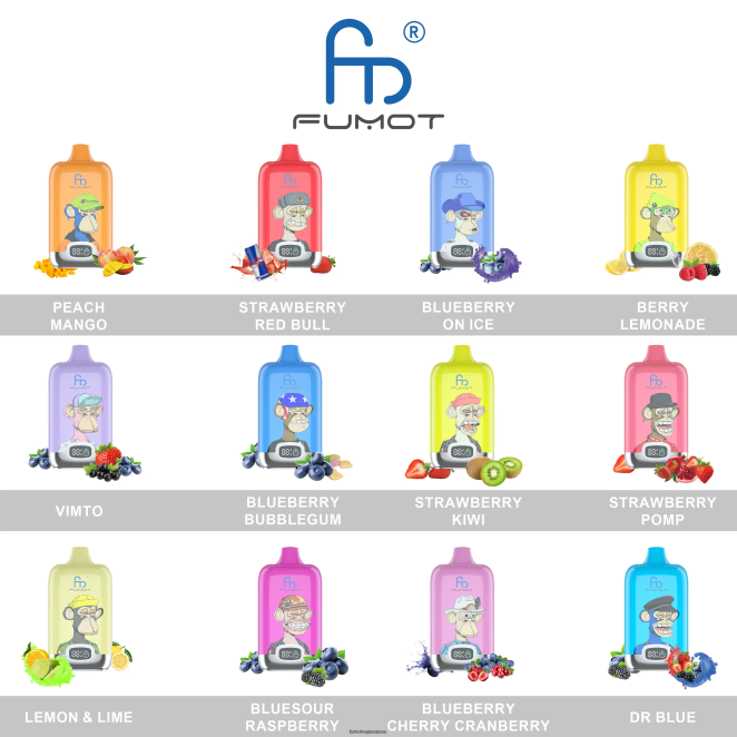 Fumot Digital Box 12000 Pod de vape jetable de 20 ml - (1 pièce) 24LD132 sucette glacée - Fumot Vape