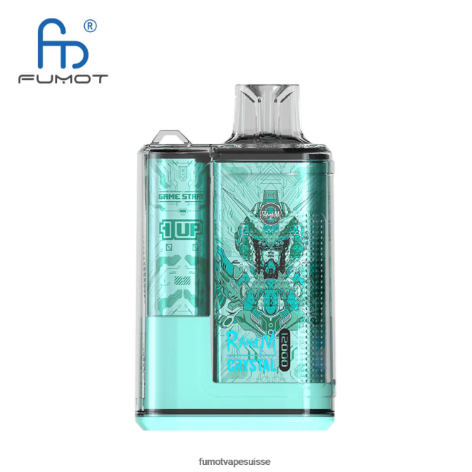Fumot Crystal Boîte de vape jetable 12000 - 20ml (1 pièce) 24LD252 raisin d\'aloès - Fumot Vape