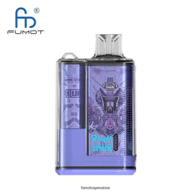 Fumot Crystal Boîte de vape jetable 12000 - 20ml (1 pièce) 24LD252 raisin d\'aloès - Fumot Vape