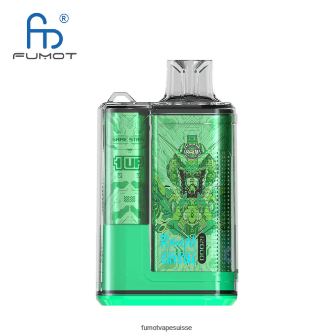 Fumot Crystal Boîte de vape jetable 12000 - 20ml (1 pièce) 24LD252 raisin d\'aloès - Fumot Vape
