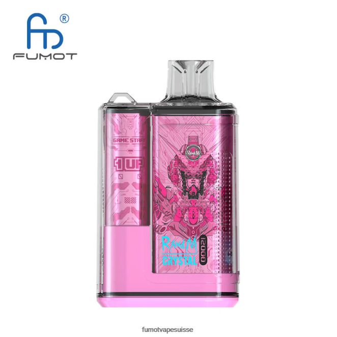 Fumot Crystal Boîte de vape jetable 12000 - 20ml (1 pièce) 24LD252 raisin d\'aloès - Fumot Vape