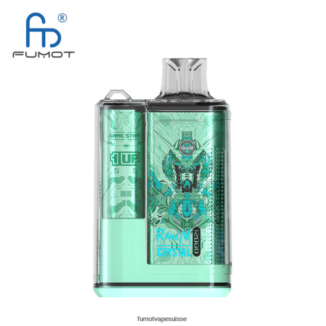 Fumot Crystal Boîte de vape jetable 12000 - 20ml (1 pièce) 24LD252 raisin d\'aloès - Fumot Vape