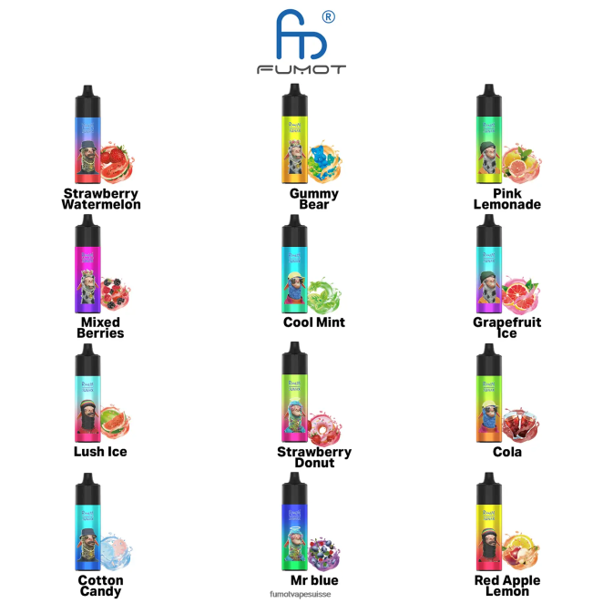 Fumot Sunax Cartouche de vape remplaçable 7000 (1 pièce) 24LD495 beignet aux fraises - Fumot Vape Suisse