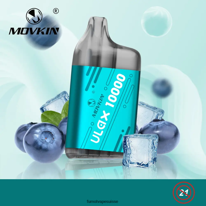 Fumot Movkin Ulax 10000 vape pod jetable - 12ml (1 pièce) 24LD311 Baies mélangées - Fumot Suisse