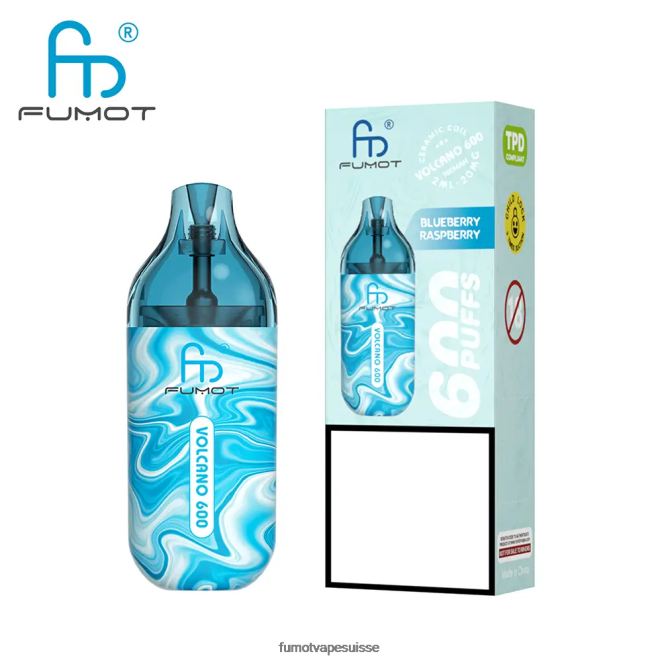 Fumot Volcano Vape jetable conforme 600 tpd - 2 ml (ensemble de 3 pièces) 24LD300 pastèque fraise - Fumot Vape Price