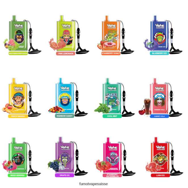 Fumot Vome Monster 10000 appareils à dosettes jetables - 20 ml (1 pièce) 24LD434 limonade rose - Fumot Vape Nicotine