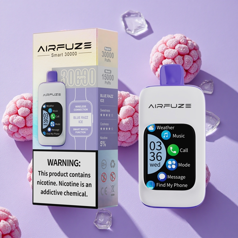 Bleu Framboise Glace AirFuze Smart 30000 Puffs 5% 900mAh vente en gros Suisse