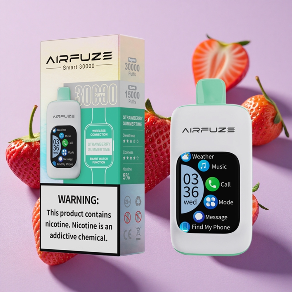 Fraise Été AirFuze Smart 30000 Puffs Écran Tactile vente en gros Suisse