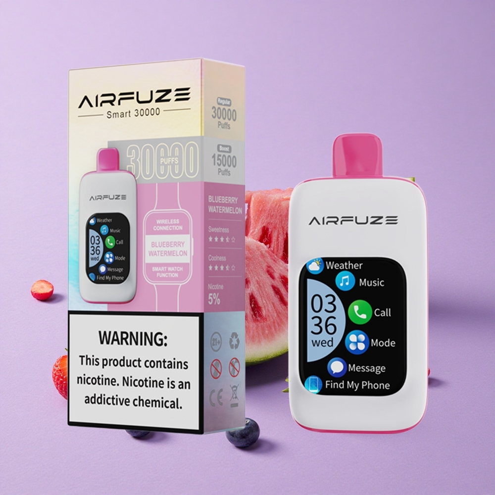 Myrtille Pastèque AirFuze Smart 30000 Puffs 5% TFT vente en gros Suisse