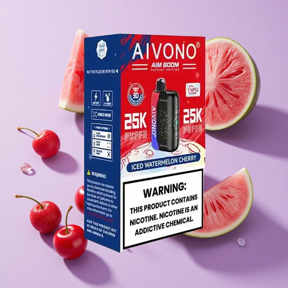 Pastèque Cerise Glacée Aivono Aim Boom 25000 Puffs 28ml 650mAh vente en gros Suisse
