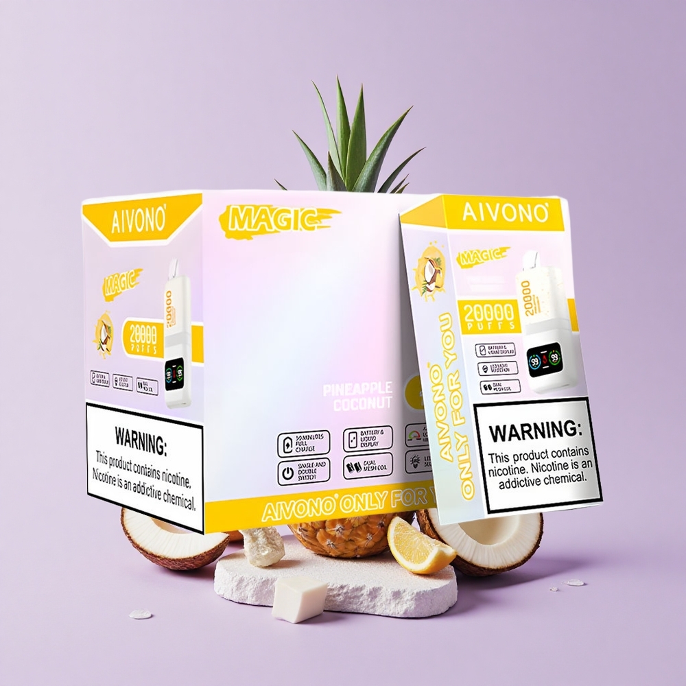Ananas Noix de Coco Aivono Aim Magic 20000 Puffs 26ml 0% 2% 3% 5% Nicotine vente en gros Suisse