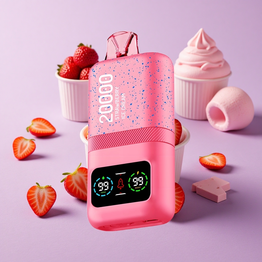 Crème Glacée à la Fraise Aivono Aim Magic 20000 Puffs 26ml Double Mesh vente en gros Suisse