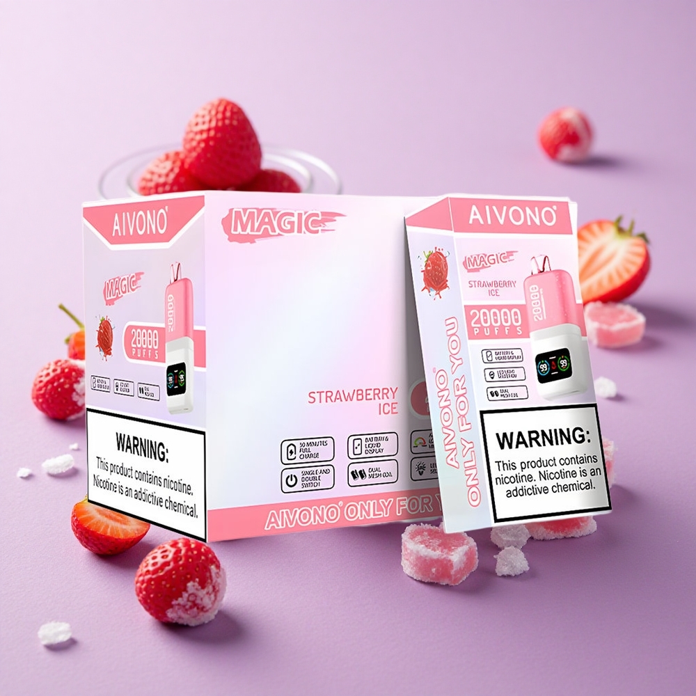 Fraise Glacée Aivono Aim Magic 20000 Puffs 26ml Double Mesh vente en gros Suisse