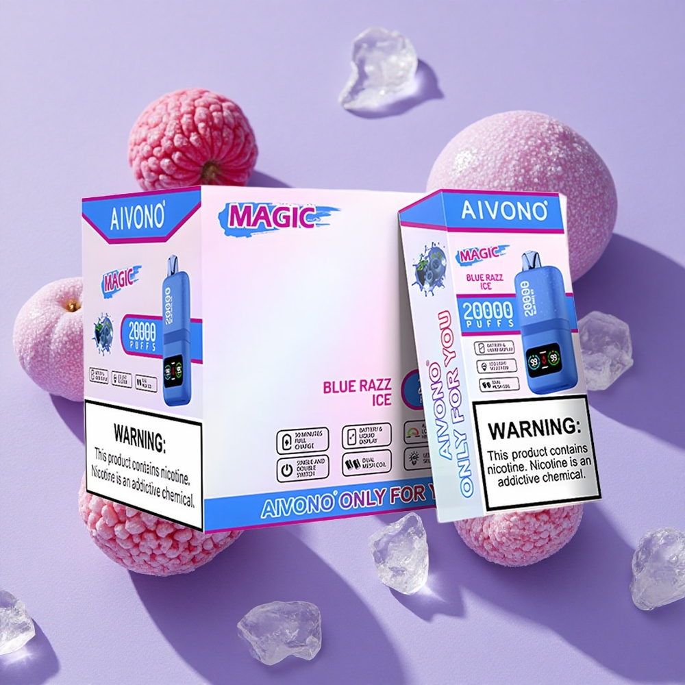 Framboise Bleue Glacée Aivono Aim Magic 20000 Puffs 26ml Double Mesh vente en gros Suisse