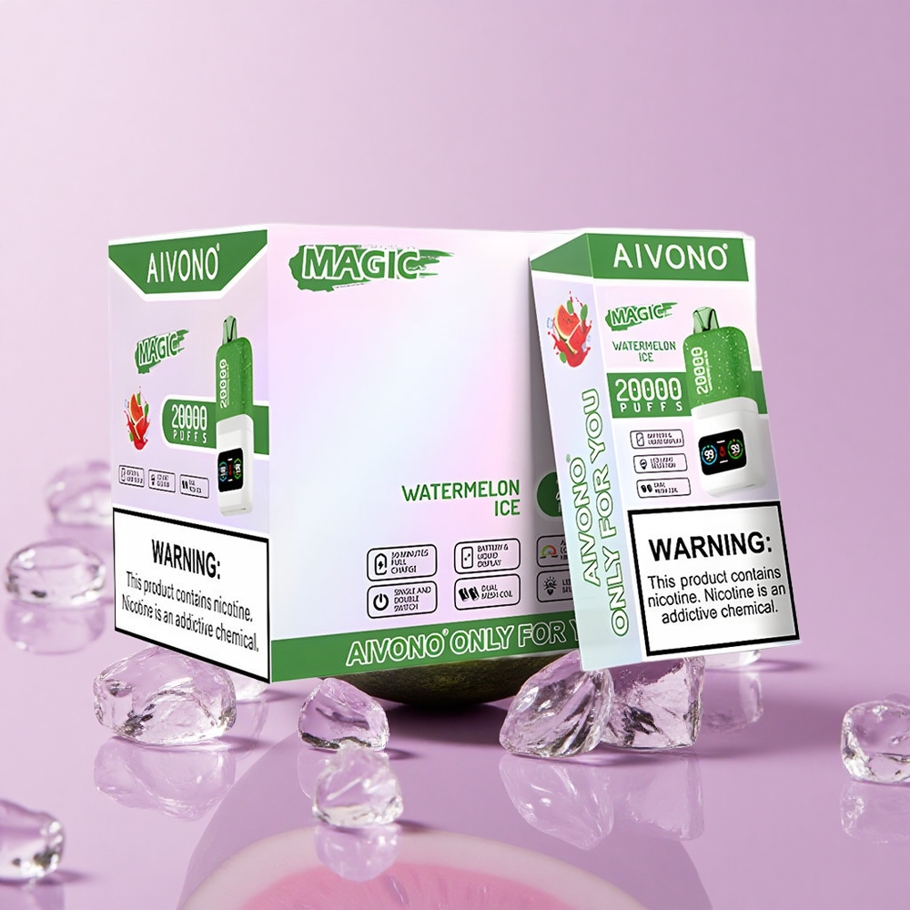 Pastèque Glaciale Aivono Aim Magic 20000 Puffs 26ml Double Mesh vente en gros Suisse