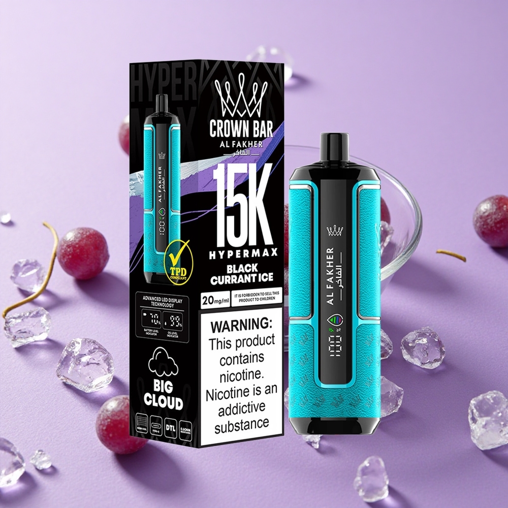 Cassis Glacé Al Fakher Crown Bar 15K Hypermax 22ml 15000 Puffs vente en gros Suisse