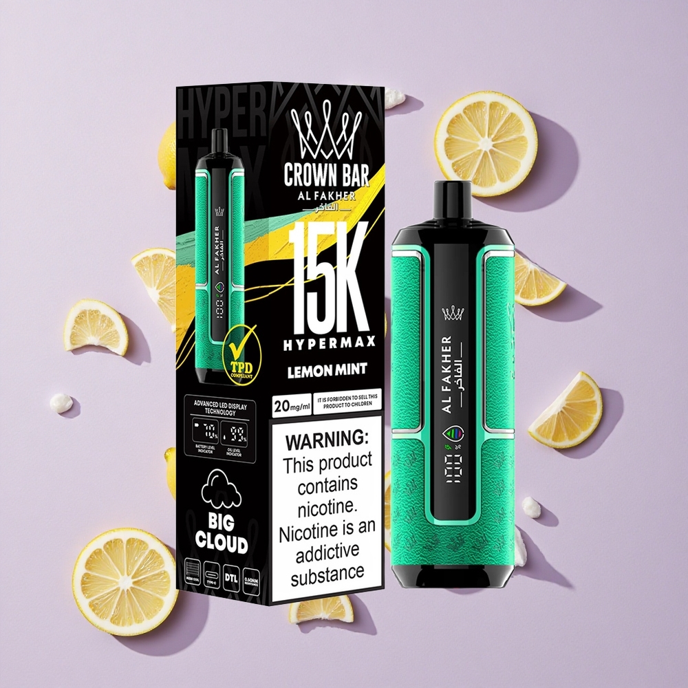 Citron Menthe Al Fakher Crown Bar 15K Hypermax 22ml DTL vente en gros Suisse