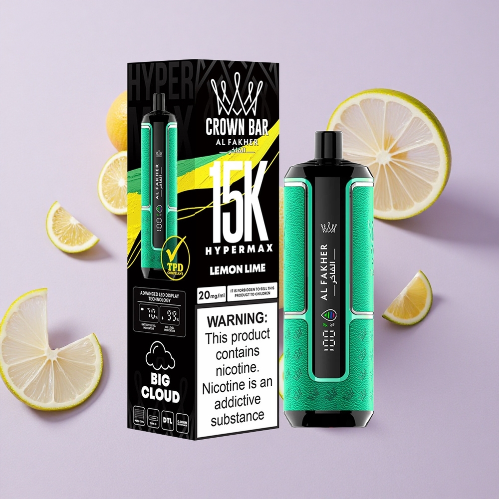 Citron Vert Al Fakher Crown Bar 15K Hypermax 22ml 15000 Puffs vente en gros Suisse