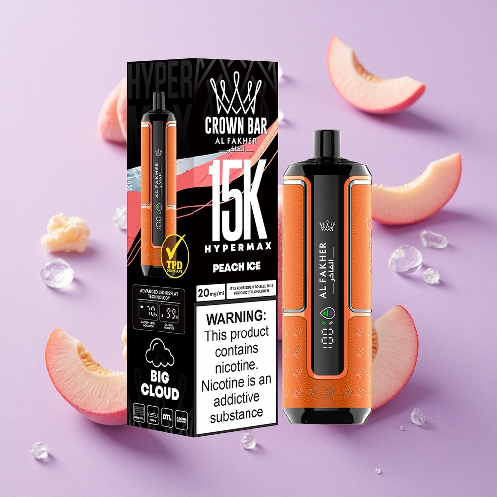 Pêche Glacée Al Fakher Crown Bar 15K 22ml vente en gros Suisse