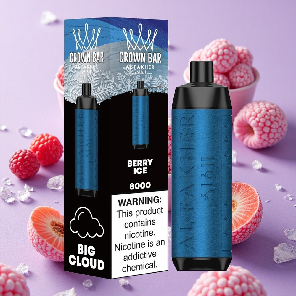 Baie Glacée Al Fakher Crown Bar 8000 Puffs 18ml 5mg vente en gros Suisse