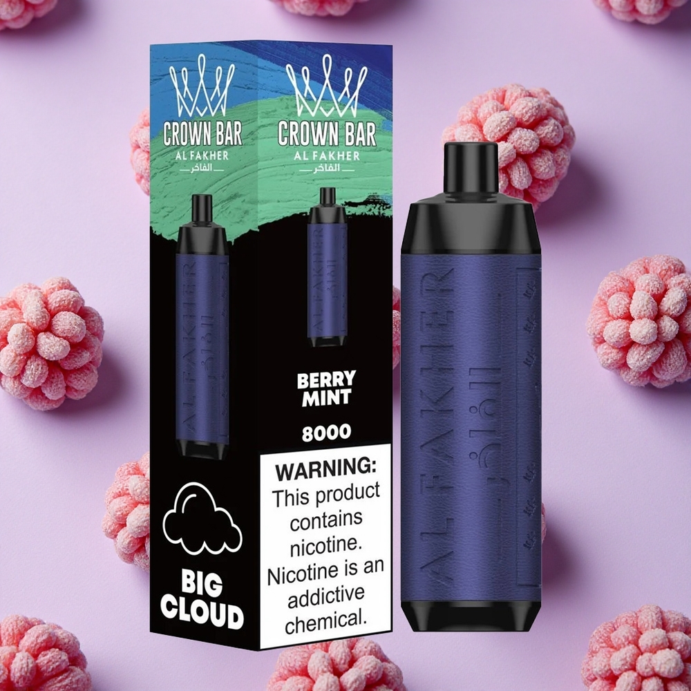 Baie Menthe Al Fakher Crown Bar 8000 Puffs 18ml e-Liquide vente en gros Suisse
