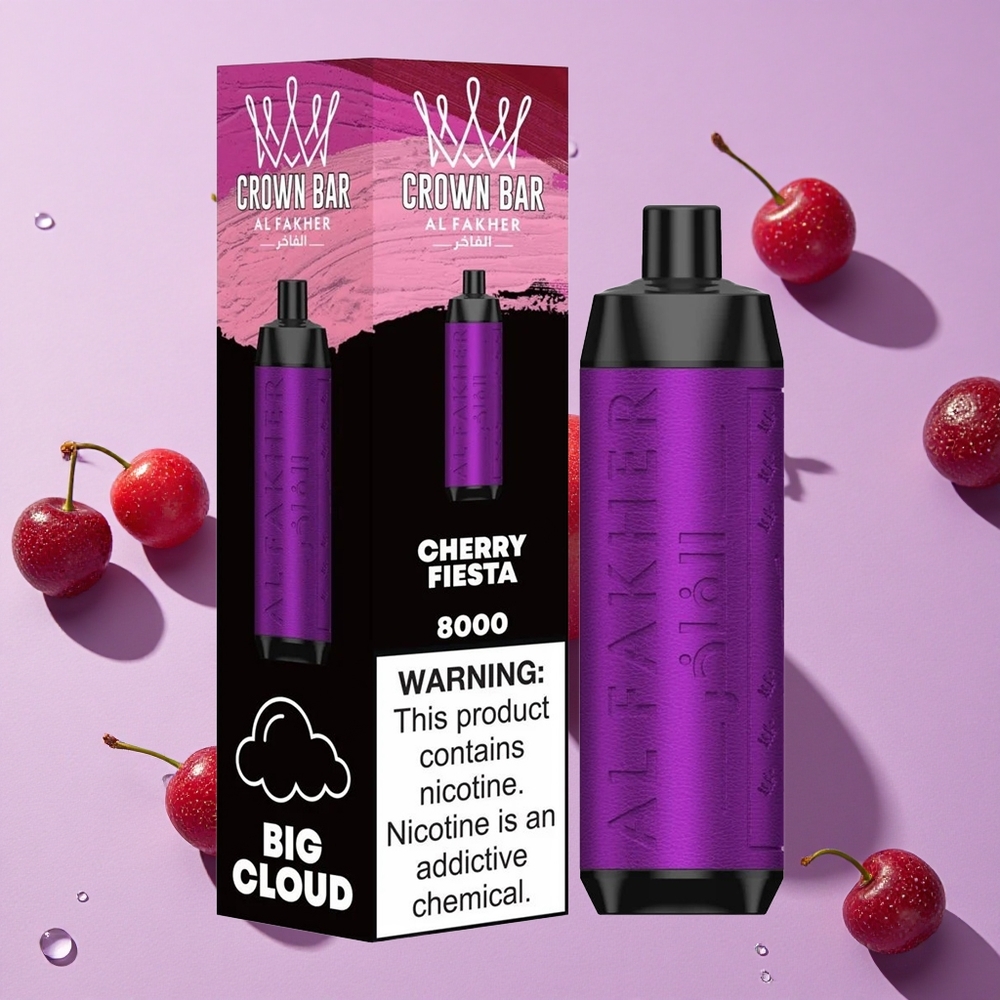 Cerise Fiesta Al Fakher Crown Bar 8000 Puffs Compact Et Élégant vente en gros Suisse