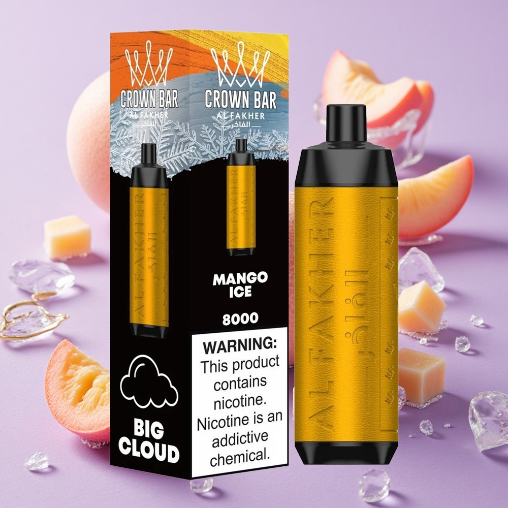 Mangue Glacé Al Fakher Crown Bar 8000 Puffs 18ml vente en gros Suisse