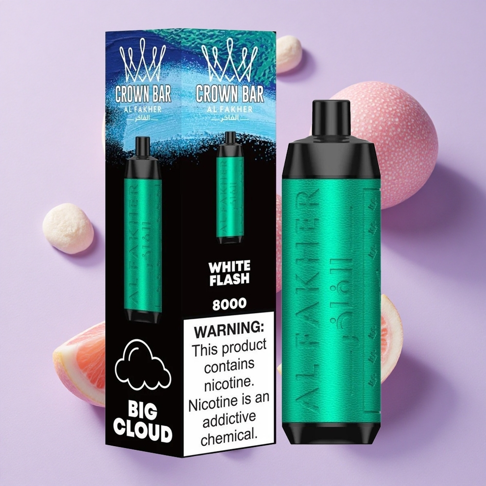 Éclair Blanc Al Fakher Crown Bar 8000 Puffs 18ml 5mg vente en gros Suisse