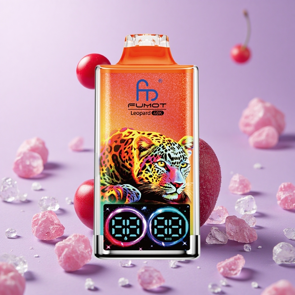 Cerise Glacée Fumot Leopard 40000 Puffs Double Mesh Type-C vente en gros Suisse