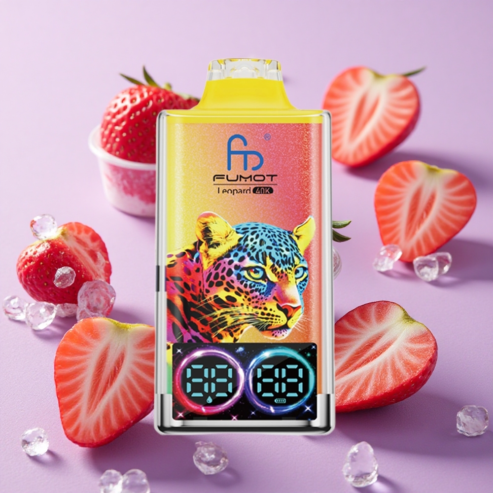 Fraise Menthe Fumot Leopard 40000 Puffs Batterie 700mAh Dual Mesh vente en gros Suisse