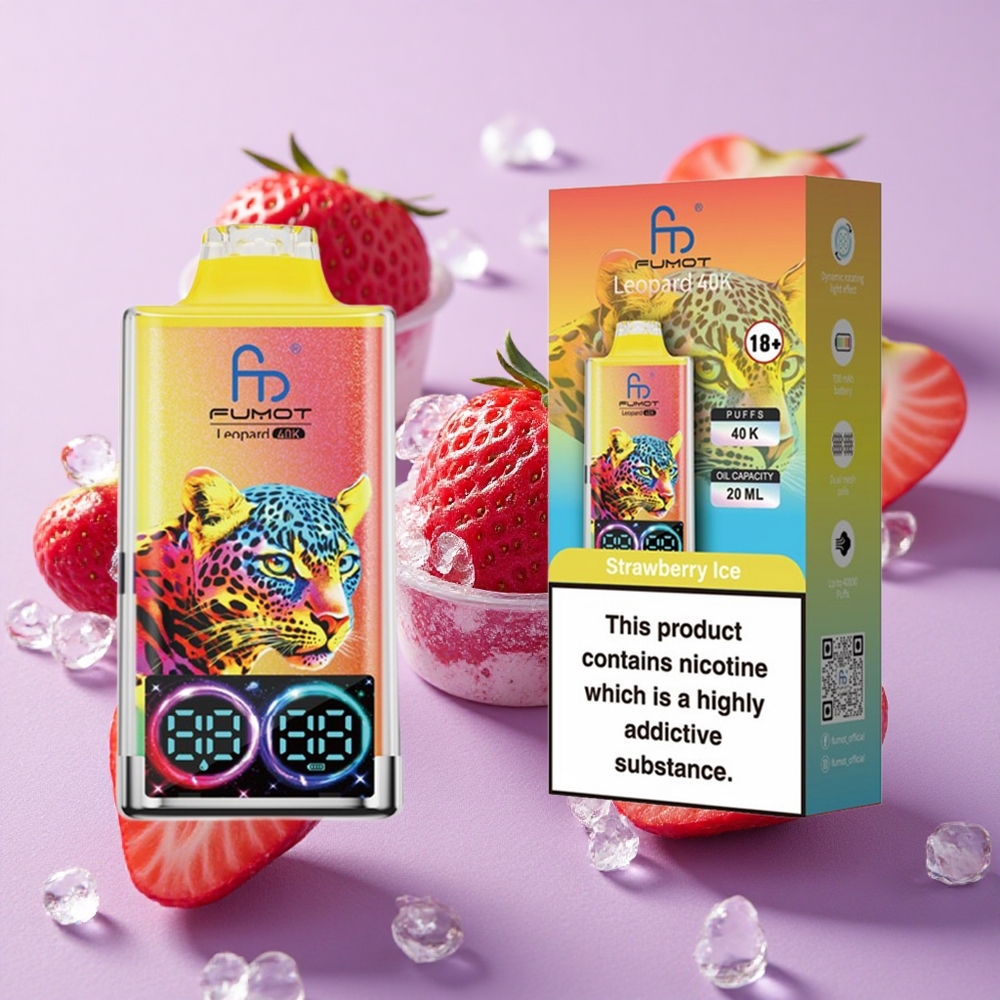 Fraise Menthe Fumot Leopard 40000 Puffs Batterie 700mAh Dual Mesh vente en gros Suisse