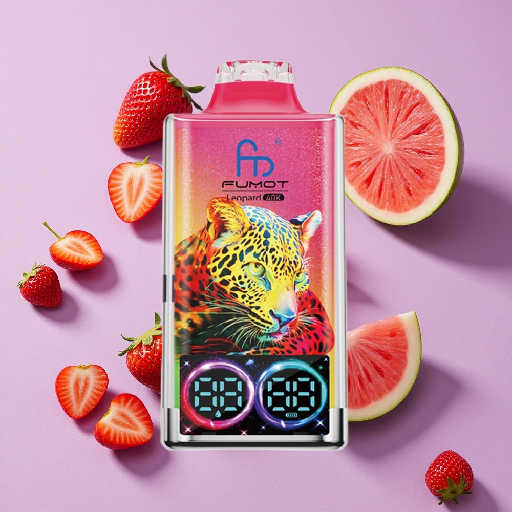 Fraise Pastèque Fumot Leopard 40000 Puffs Chargeur Type-C Dual Mesh vente en gros Suisse