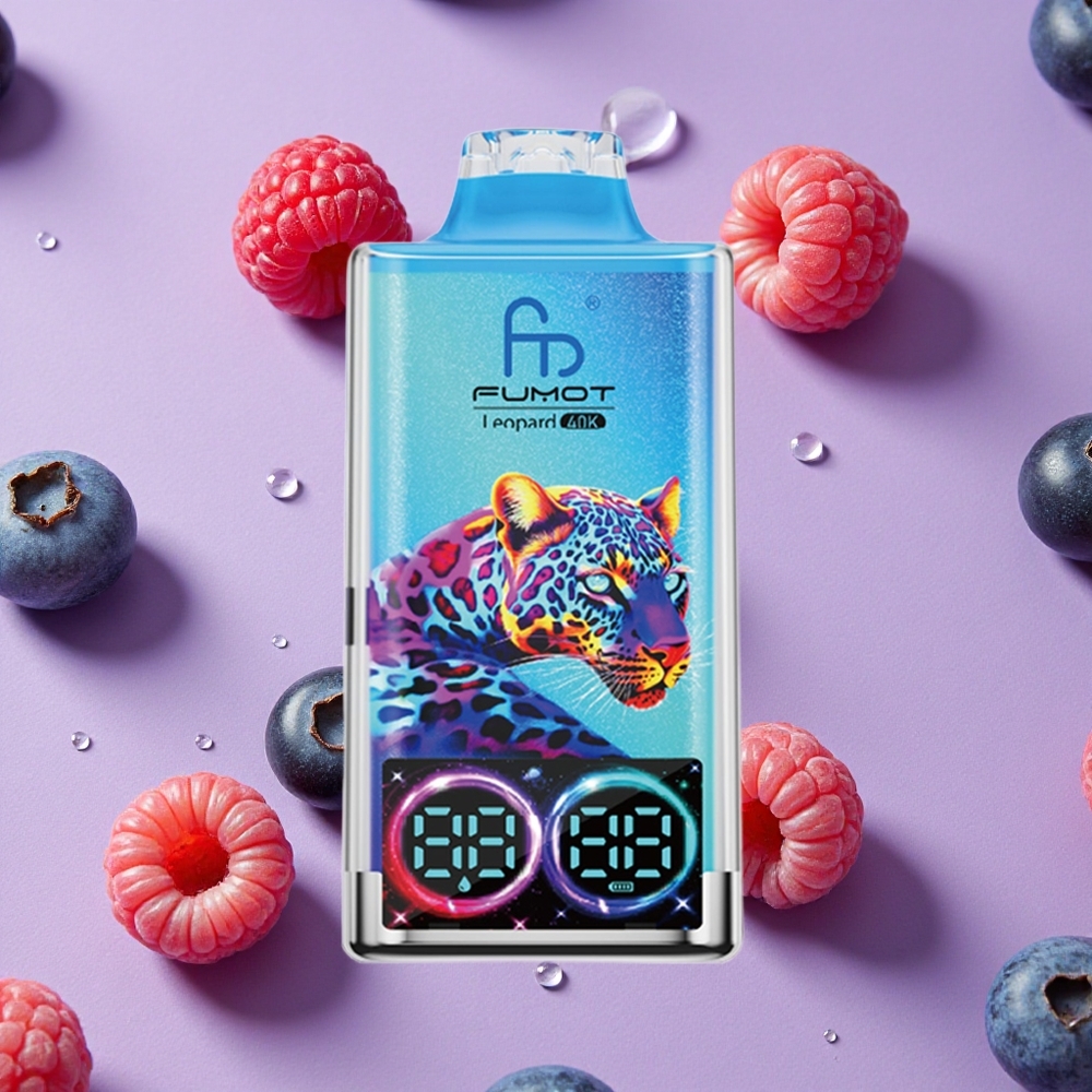 Myrtille Framboise Fumot Leopard 40000 Puffs 700mAh Dual Mesh vente en gros Suisse