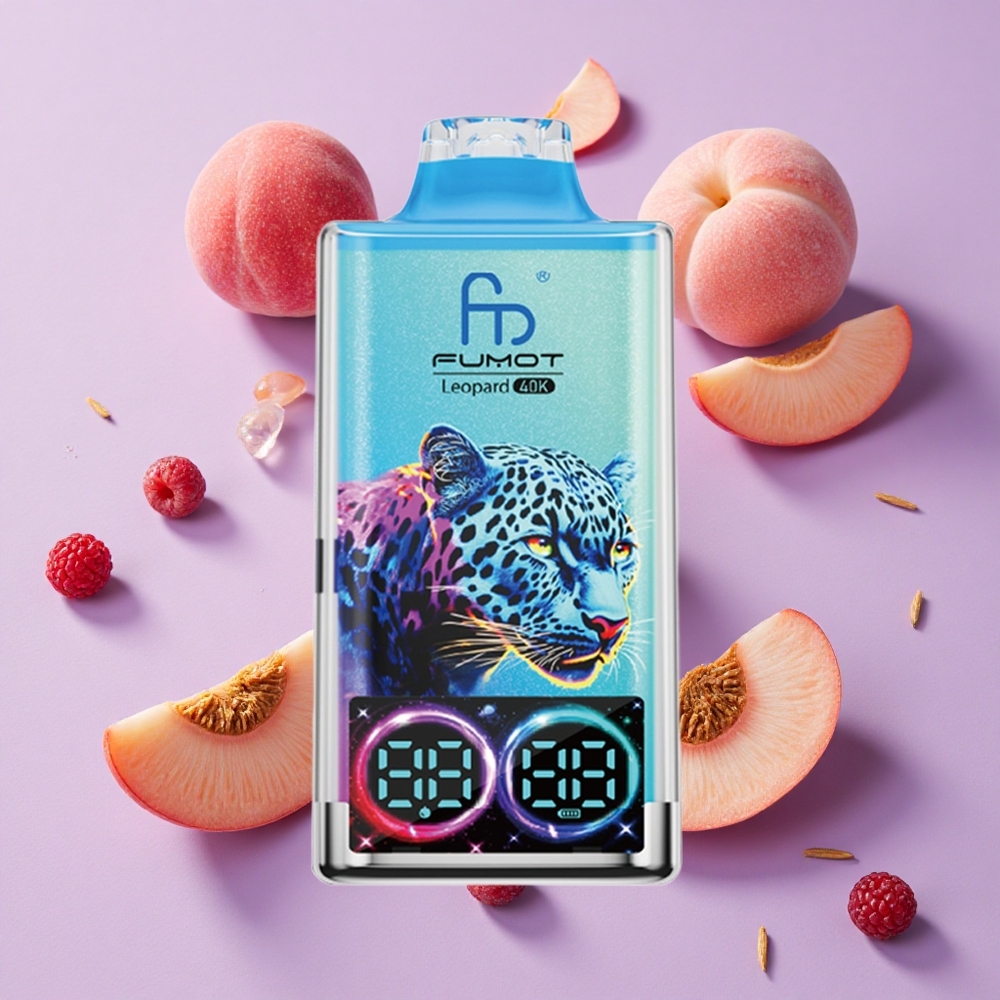 Pêche Baie Fumot Leopard 40000 Puffs 700mAh Dual Mesh vente en gros Suisse