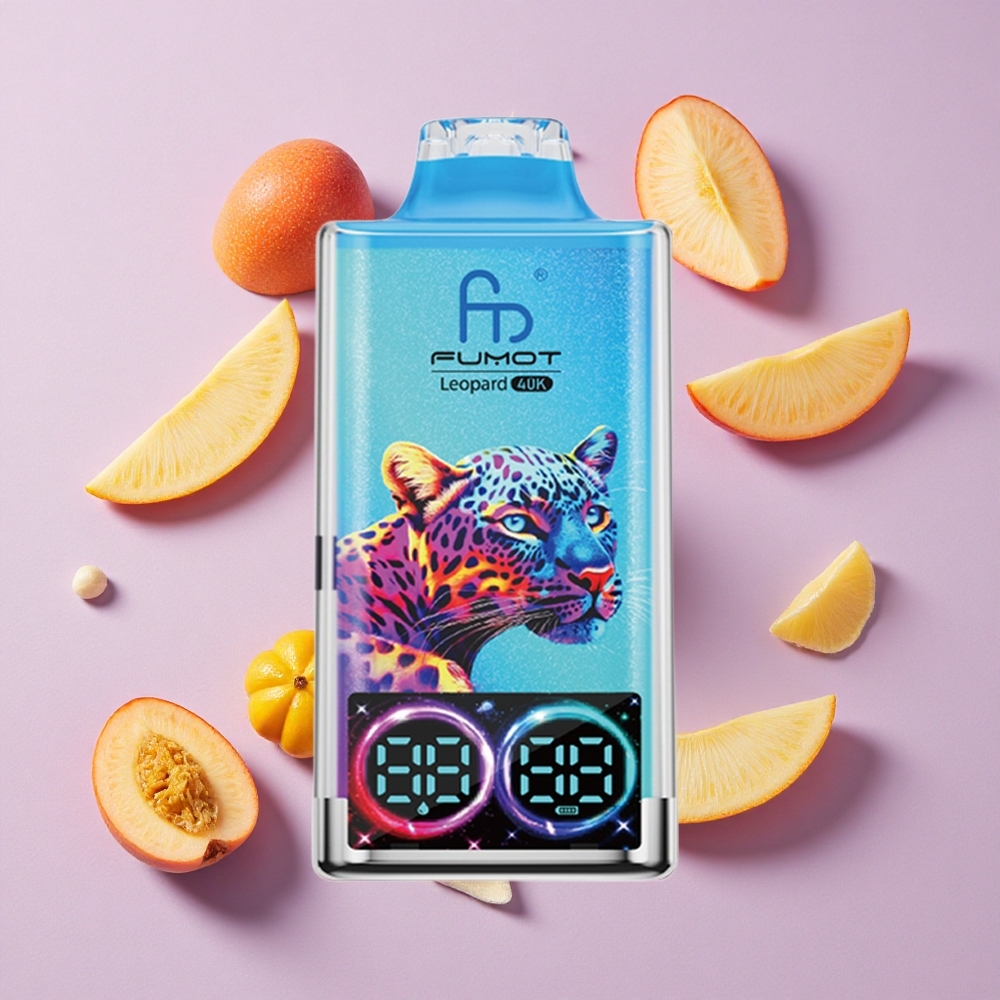 Pêche Mangue Ananas Fumot Leopard 40K Puffs 700mAh Dual Mesh vente en gros Suisse