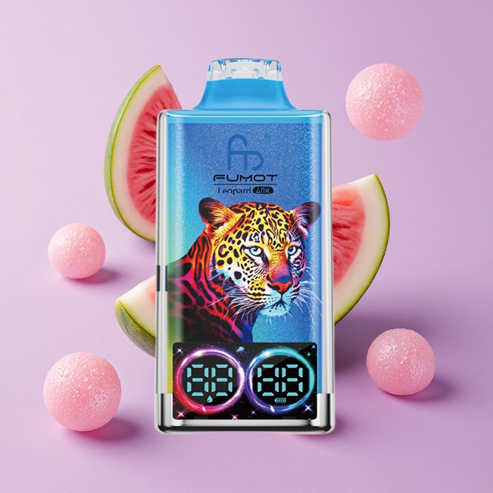 Pastèque Bubblegum Fumot Leopard 40K Puffs Chargeur Type-C Affichage Digital vente en gros Suisse