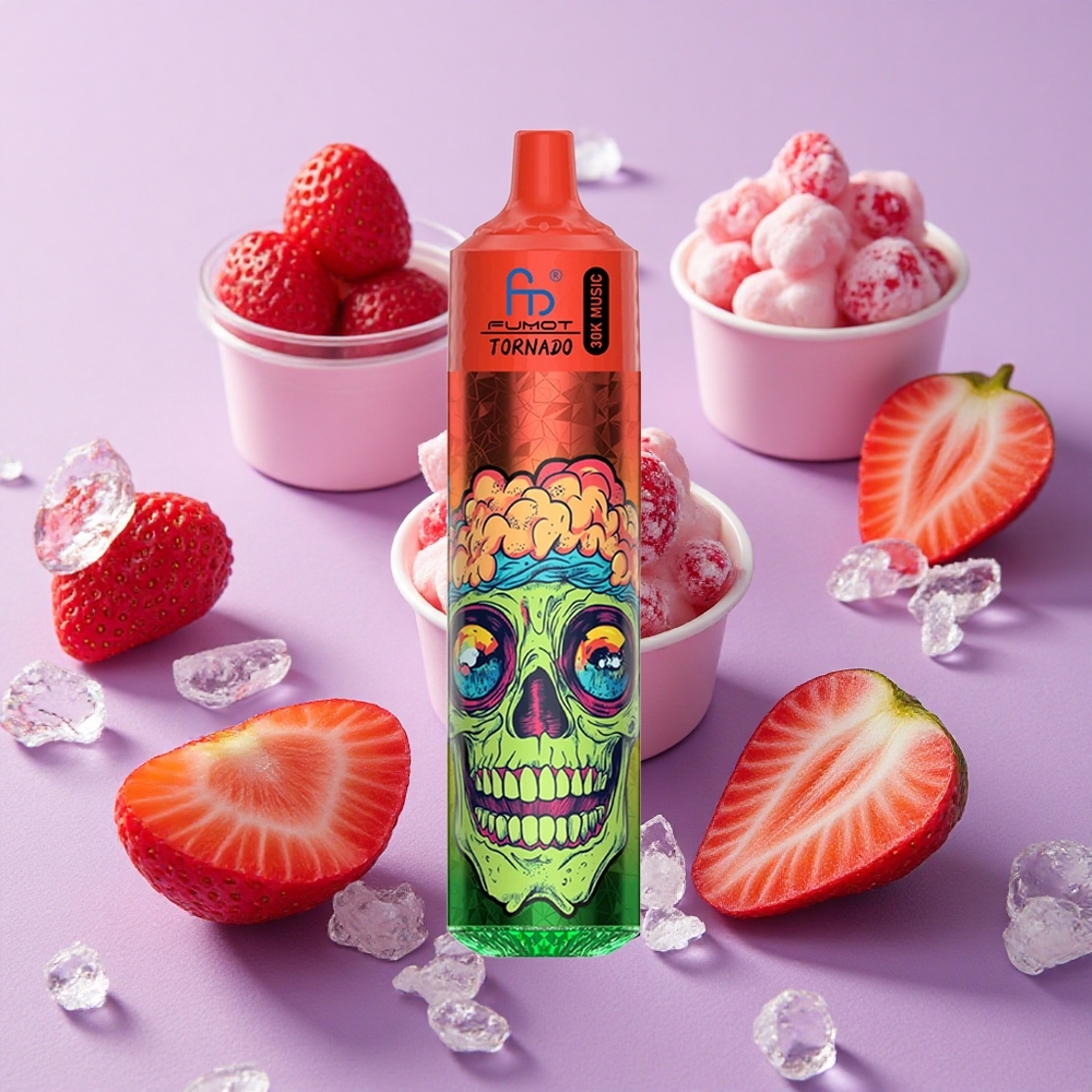 Fraise Baie Glacée Fumot RandM Tornado 30000 Puffs 30mL 2%/5% de nicotine vente en gros Suisse