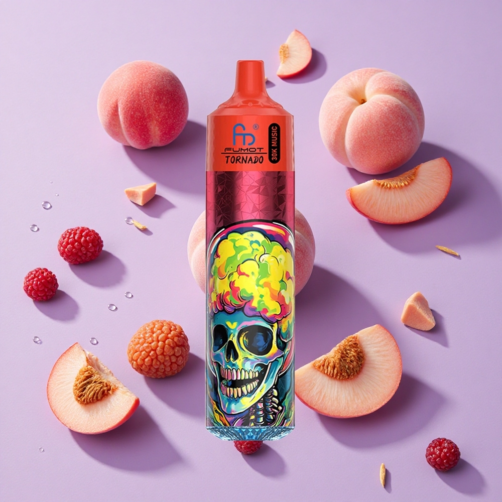 Pêches Baies Fumot RandM Tornado 30000 Puffs 30mL 2%/5% de nicotine vente en gros Suisse