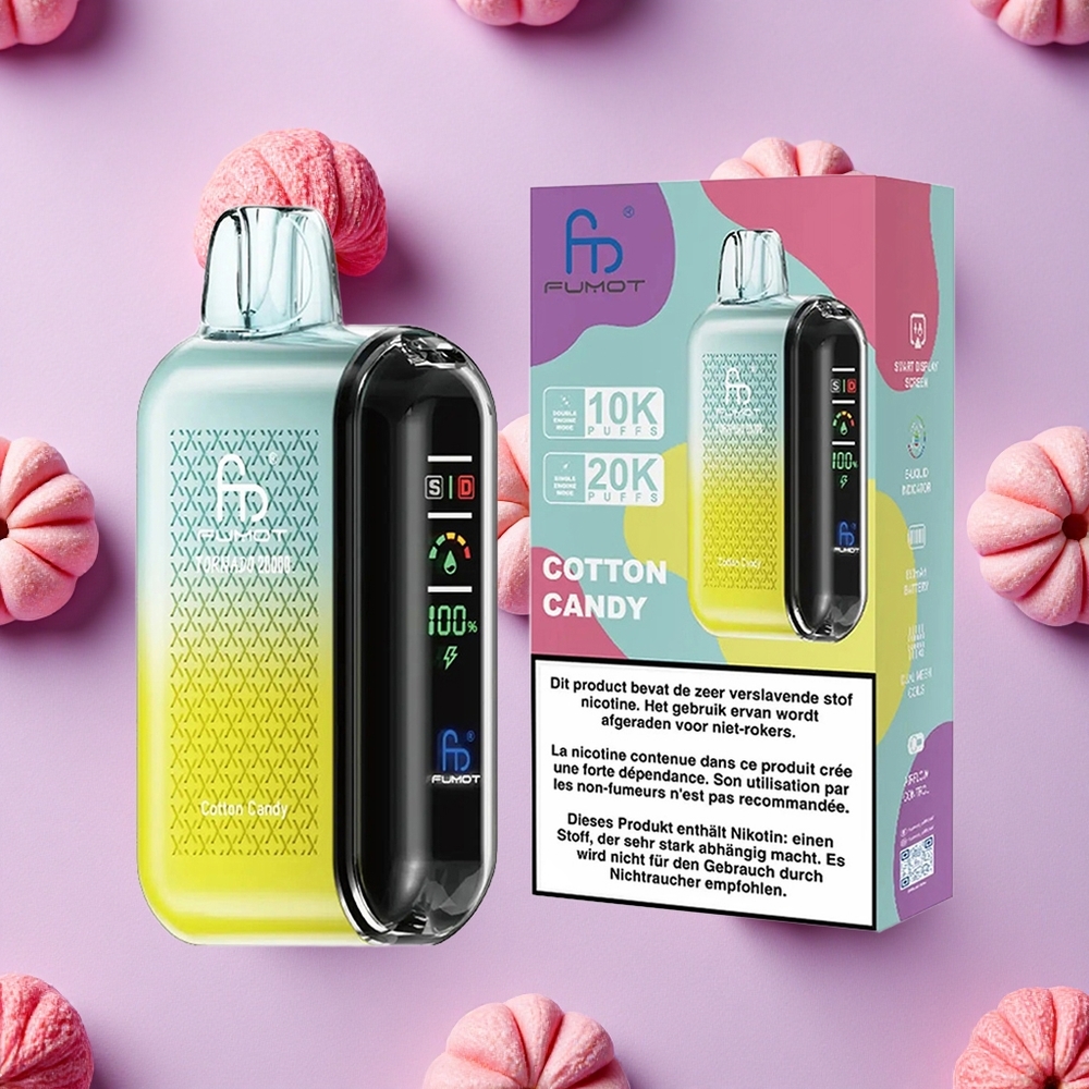 Bonbon Coton Fumot Tornado 20000 Puffs 20ml 850mAh vente en gros Suisse