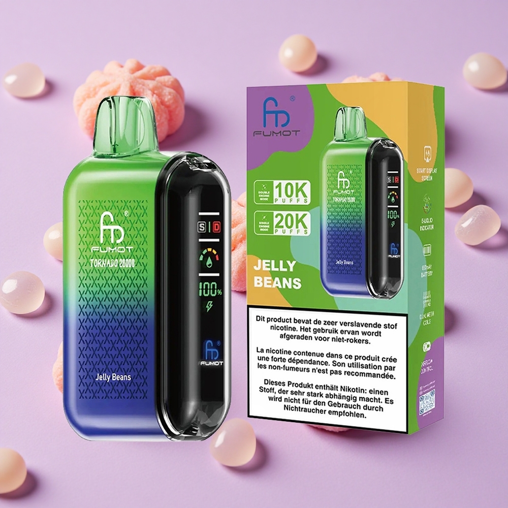 Bonbons Jelly Fumot Tornado 20000 Puffs Dual Mesh Coil 20ml vente en gros Suisse