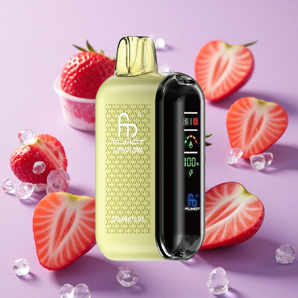 Fraise Glacée Fumot Tornado 20000 Puffs Double Mèche 20ml vente en gros Suisse