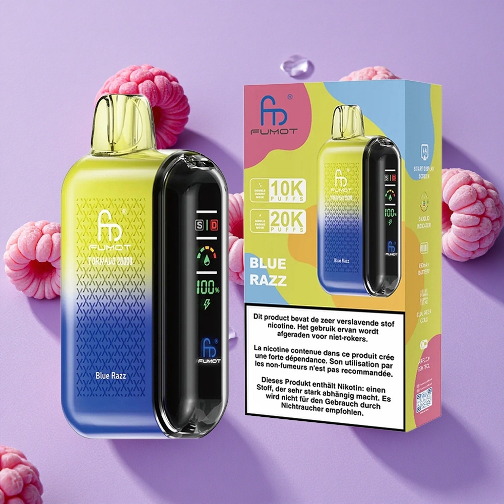 Framboise Bleue Fumot Tornado 20000 Puffs 20ml 850mAh vente en gros Suisse