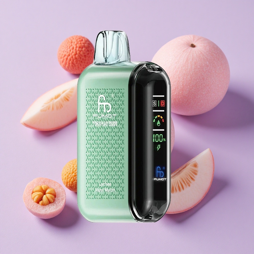 Litchi Melon Hami Fumot Tornado 20000 Puffs 20ml Double Mesh vente en gros Suisse