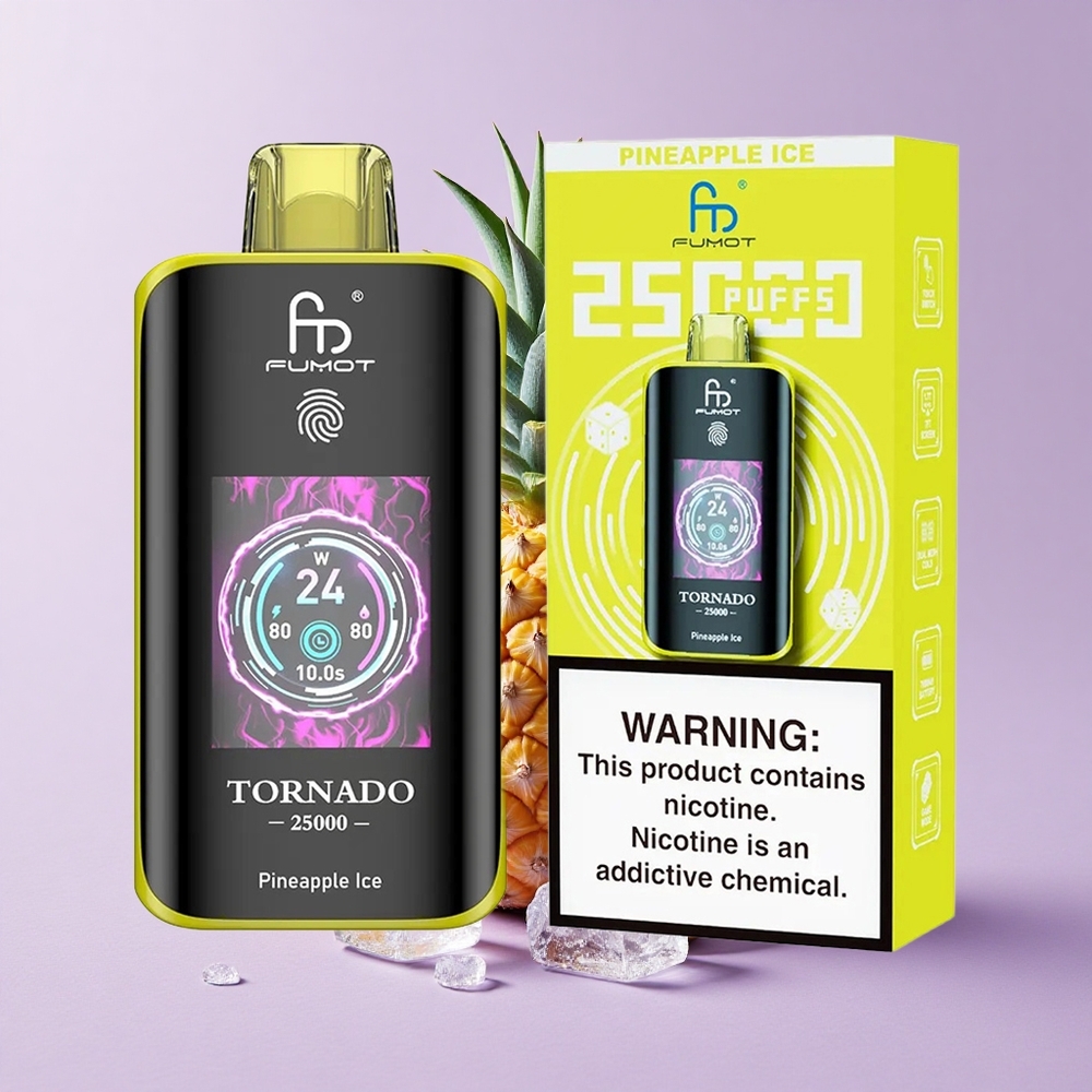 Ananas Glace Fumot Tornado 25000 Puffs 20ml 0% 2% 3% 5% Nicotine vente en gros Suisse
