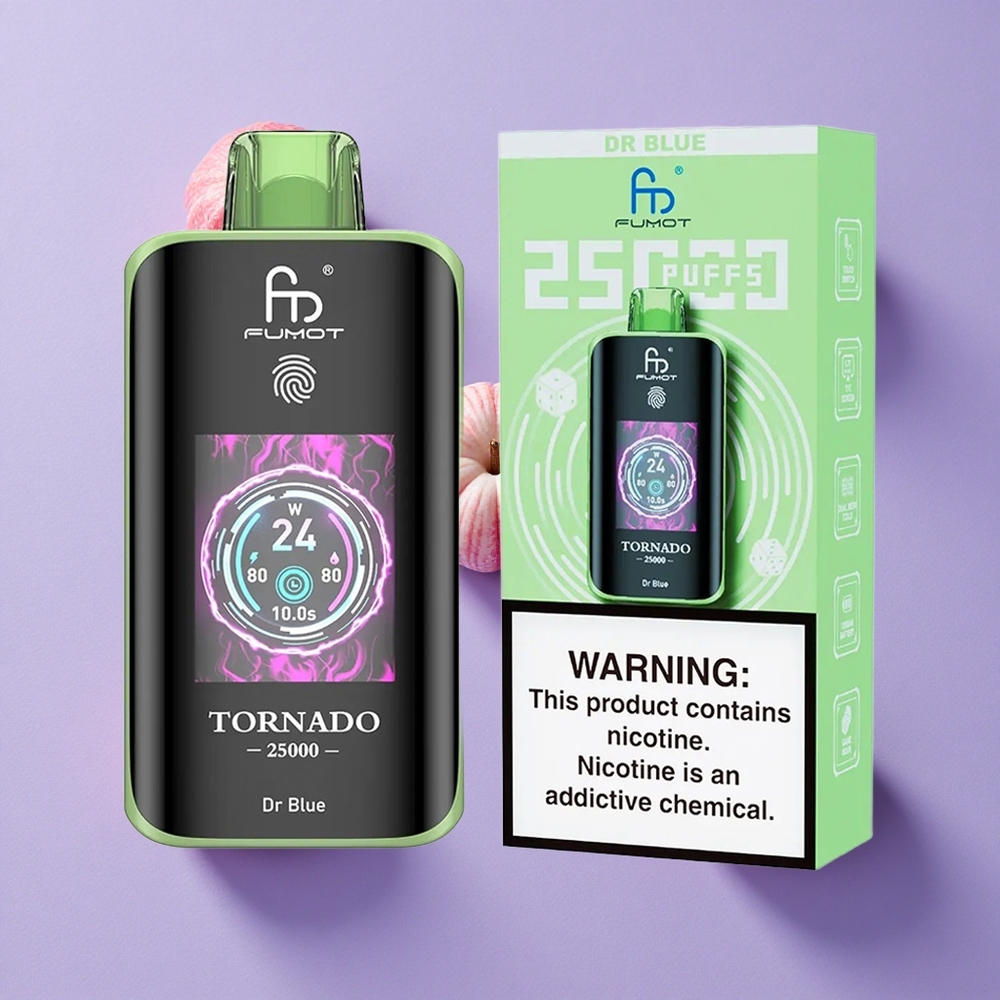 Bleu Fumot Tornado 25000 Puffs HD Écran 20ml vente en gros Suisse