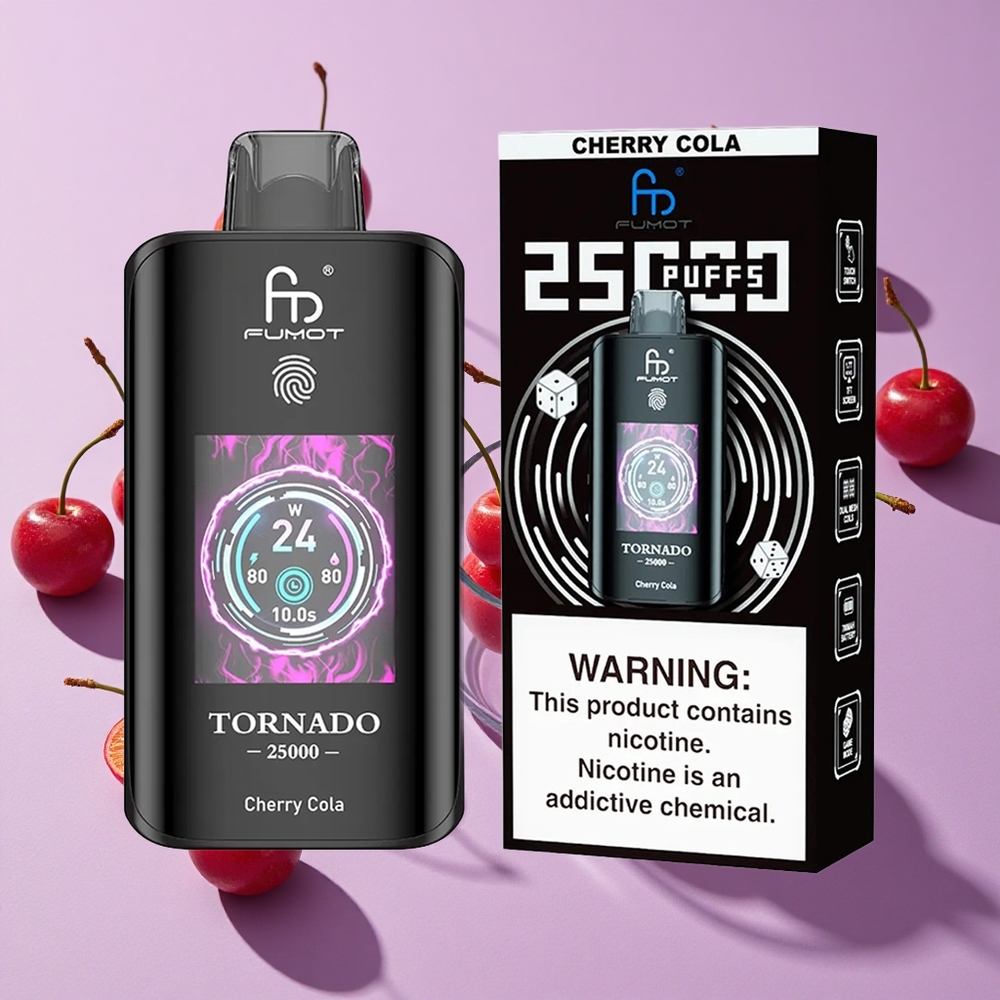 Cerise Cola Fumot Tornado 25000 Puffs 20ml 700mAh vente en gros Suisse