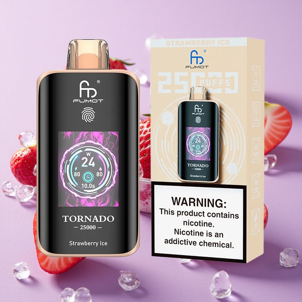 Fraise Glacée Fumot Tornado 25000 Puffs 20ml 0% 2% 3% 5% Nicotine vente en gros Suisse