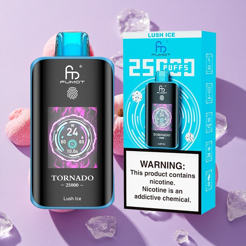 Glace Juteuse Fumot Tornado 25000 Puffs 20ml Ecran HD vente en gros Suisse