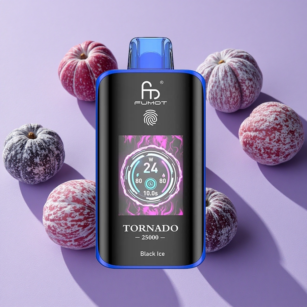 Glace Noire Fumot Tornado 25000 Puffs Écran HD 20ml vente en gros Suisse